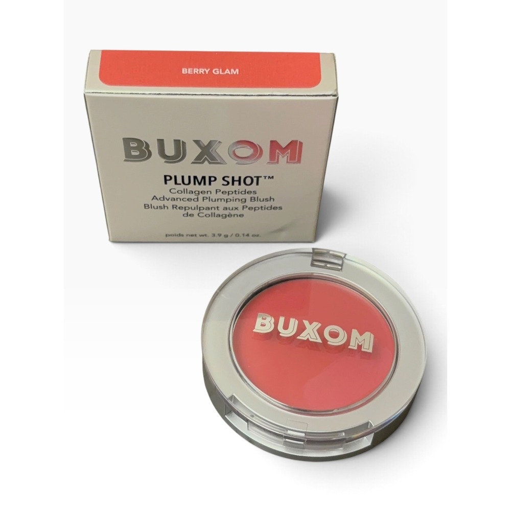 Buxom Plump Shot Collagen Peptides Advanced Plumping Blush Berry Glam 0.14oz